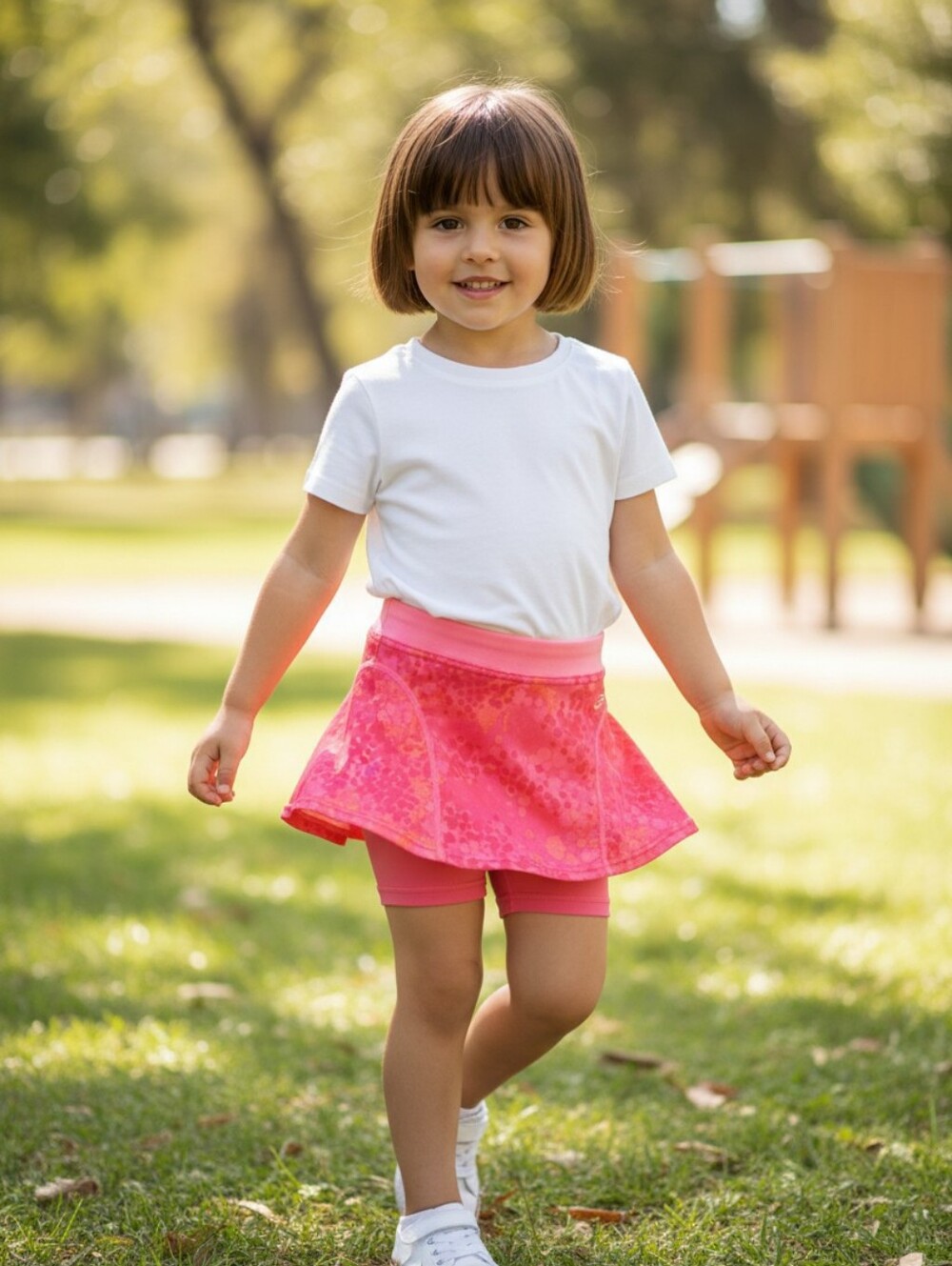 #181 Champion Pink and Orange Mini Skirt